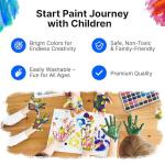 Watercolor Paint Set of 50 Colors - Washable Painting Kit with 7 Brushes, Water Brush Pen, Palette & Carrying Case - Portable Art Supplies for Kids & Adults - Non-Toxic Travel Watercolor Kit