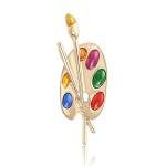 WCRAZYE Painter Palette Brooch Pin for Women Girls Dainty Colorful Paint Palette Brush Artist Painter Lapel Pin Gift Jewelry Art Teacher Hat Bag Suit Tie Birthday Xmas Badges Painting Lovers Girlfriend Art Deco (Painter Palette Brooch)