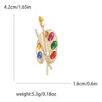 WCRAZYE Painter Palette Brooch Pin for Women Girls Dainty Colorful Paint Palette Brush Artist Painter Lapel Pin Gift Jewelry Art Teacher Hat Bag Suit Tie Birthday Xmas Badges Painting Lovers Girlfriend Art Deco (Painter Palette Brooch)