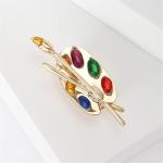 WCRAZYE Painter Palette Brooch Pin for Women Girls Dainty Colorful Paint Palette Brush Artist Painter Lapel Pin Gift Jewelry Art Teacher Hat Bag Suit Tie Birthday Xmas Badges Painting Lovers Girlfriend Art Deco (Painter Palette Brooch)