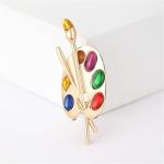 WCRAZYE Painter Palette Brooch Pin for Women Girls Dainty Colorful Paint Palette Brush Artist Painter Lapel Pin Gift Jewelry Art Teacher Hat Bag Suit Tie Birthday Xmas Badges Painting Lovers Girlfriend Art Deco (Painter Palette Brooch)