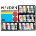 MEEDEN Beginners Acrylic Paint Set: 48 Colors 12ml/0.41 fl oz Heavy Body Starter Set - Non-toxic Rich Pigments Art Paint for Kids Adults Hobbists Painting on Canvas Wood Fabric Craft
