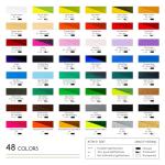 MEEDEN Beginners Acrylic Paint Set: 48 Colors 12ml/0.41 fl oz Heavy Body Starter Set - Non-toxic Rich Pigments Art Paint for Kids Adults Hobbists Painting on Canvas Wood Fabric Craft
