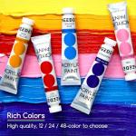 MEEDEN Beginners Acrylic Paint Set: 48 Colors 12ml/0.41 fl oz Heavy Body Starter Set - Non-toxic Rich Pigments Art Paint for Kids Adults Hobbists Painting on Canvas Wood Fabric Craft