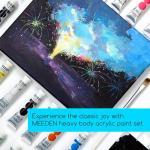 MEEDEN Beginners Acrylic Paint Set: 48 Colors 12ml/0.41 fl oz Heavy Body Starter Set - Non-toxic Rich Pigments Art Paint for Kids Adults Hobbists Painting on Canvas Wood Fabric Craft