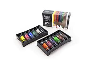 Liquitex BASICS Acrylic Paint Set, 12 x 22ml (0.74-oz) Tube Paint Set