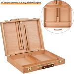 MEEDEN Tabletop Easel for Painting, Art Sketchbox Easel Holds Canvas up to 28'' Max, Adjustable Beechwood Artist Easel Pochade Box for Drawing and Sketching