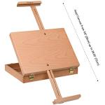 MEEDEN Tabletop Easel for Painting, Art Sketchbox Easel Holds Canvas up to 28'' Max, Adjustable Beechwood Artist Easel Pochade Box for Drawing and Sketching