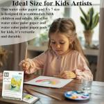 SuFly Water Color Paper Pad 5"x7" - 64 Sheets 140lb Cold Press Watercolor Paper Bulk, Water Color Paint Paper for Kids & Artists, White Painting Paper for Watercolor, Acrylic.