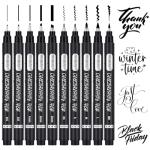 PANDAFLY Calligraphy Pen, 10 Size Calligraphy Pens for Writing, Brush Pens Calligraphy Set for Beginners, Hand Lettering Pen for Art Drawing, Sketching, Scrapbooking