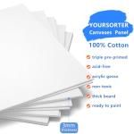 Yoursorter Canvas Boards for Painting, 48pcs Multi-Size Paint Canvas 4x4 4x6 6x6 5x7 8x8 8x10 9x12 11x14 Art Supplies for Adult, Kid&Artist, Primed Blank Cotton Canvases for Acrylic, Oil, Watercolor