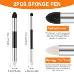 9 Pcs Blending Stumps for Drawing, Washable & Reusable Blending Sponge Pens and Sandpaper Pencil Sharpener Tortillions Blendings Sticks Drawing Art Blenders for Student Artist Charcoal Sketch