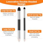 9 Pcs Blending Stumps for Drawing, Washable & Reusable Blending Sponge Pens and Sandpaper Pencil Sharpener Tortillions Blendings Sticks Drawing Art Blenders for Student Artist Charcoal Sketch