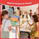 BAKEYBA 7 Pack 8x10 Painting Canvas Boards Paint Panels Cotton Primed Acid Free for Oil Paint, Watercolor, Acrylic, Gouache and Tempera