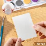 80 Sheets Watercolor Paper Bulk, 110 lb/230 GSM Cold Press Paper White Water Color Paper for Kids Child Students Adults Artists Drawing Wedding Gift Cards(2.5 x 3.5 Inch)