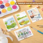 80 Sheets Watercolor Paper Bulk, 110 lb/230 GSM Cold Press Paper White Water Color Paper for Kids Child Students Adults Artists Drawing Wedding Gift Cards(2.5 x 3.5 Inch)