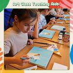 Oqqlin 48 Pcs Mini Canvas for Painting, 4 x 4 Inch Small Square Canvas Panels White Blank Canva Boards Panels for Acrylic, Oil, Watercolor for Wall Decoration, Art Supplies, School Projects