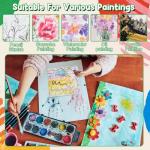 Oqqlin 48 Pcs Mini Canvas for Painting, 4 x 4 Inch Small Square Canvas Panels White Blank Canva Boards Panels for Acrylic, Oil, Watercolor for Wall Decoration, Art Supplies, School Projects