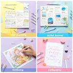 Ohuhu Brush & Fineliner Dual Tips Colored Drawing Pens, 12 Colors Waterproof & Alcohol-proof Brush Micro Pens for Adults Artists & Beginners Drawing Sketching Bullet Journal Outlining Office Class