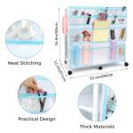 Lconvicely Craft Cart with Wheels - 40 Storage Pockets - Portable Organizer for Arts & Craft Supplies - Spacious, Easy to Move - Perfect Art Cart Organizer for Kids, Creative Projects, Home Education