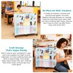 Lconvicely Craft Cart with Wheels - 40 Storage Pockets - Portable Organizer for Arts & Craft Supplies - Spacious, Easy to Move - Perfect Art Cart Organizer for Kids, Creative Projects, Home Education