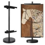 OZRVYNDAREL Adjustable Tabletop Easel Stand for Sign - Heavy Duty Tabletop Display Easel, Picture Frame Stand for Wedding/Art/Photos,Picture Easels for Display Up to 28inch (Black)