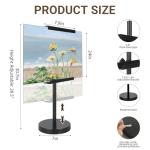 OZRVYNDAREL Adjustable Tabletop Easel Stand for Sign - Heavy Duty Tabletop Display Easel, Picture Frame Stand for Wedding/Art/Photos,Picture Easels for Display Up to 28inch (Black)