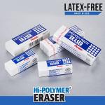Pentel Hi-Polymer Block Eraser Small White, Pack of 4 (ZEH05BP4)