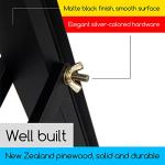 MEEDEN Heavy Duty Easel Black: Wood Art Easel for Painting and Display, Adjustable Angle and Height 57" to 76" H, Holds Canvas up to 43",Holds 22 lbs