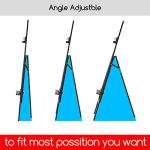 MEEDEN Heavy Duty Easel Black: Wood Art Easel for Painting and Display, Adjustable Angle and Height 57" to 76" H, Holds Canvas up to 43",Holds 22 lbs