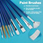 Paint Brushes Set, 20 Sizes Different Kids Painting Brushes Acrylic Paint Brush Set, Paint Brushes Bulk for Nail, Face Art, Craft, Rock Painting and School Project