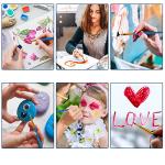 Paint Brush Set, 10 Pcs Paint Brushes for Acrylic Painting, Round Pointed Tip Detail Small Paint Brush for Oil Watercolor Canvas Face Body Boards Rock, Kids Adult Drawing Arts Crafts Supplies, Blue