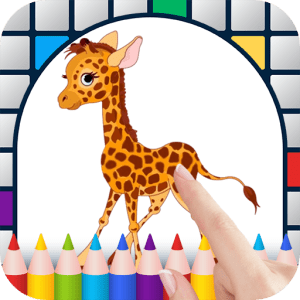 Giraffes Color by Number - Free Pixel Art Game - Coloring Book Pages - Happy, Creative & Relaxing - Paint & Crayon Palette - Zoom in & Tap to Color - Share Creations with Friends!