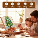 Falling in Art 29 Pcs Acrylic Paint Set with Tabletop Easel, Painting Kit with 12 Acrylic Paints Set, Canvas Panels, Brushes, Wooden Palette for Kids, Adults, Beginners, Professionals