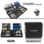 KALOUR 82 Pack Drawing Sketching Kit, Pro Art Supplies with Sketchbook, Include Tutorial,Colored, Graphite, Charcoal, Watercolor,Metallic & Pastel Pencils, Drawing Set for Adults Teens Beginner