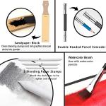 KALOUR 82 Pack Drawing Sketching Kit, Pro Art Supplies with Sketchbook, Include Tutorial,Colored, Graphite, Charcoal, Watercolor,Metallic & Pastel Pencils, Drawing Set for Adults Teens Beginner