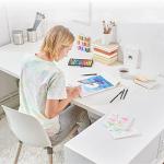 Watercolor Paper Bulk, 8.5x11 inches, 25 Sheets (180gsm) Artist Paper - Watercolors, Mixed Media, Drawing and Art Journaling