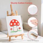 BAKEYBA 48 Pack Small Canvas Boards for Painting 5x7, 8x10 Inch (24pc of Each) Flat Canvas Panels for Kids- 100% Cotton for Acrylic Watercolor Paint
