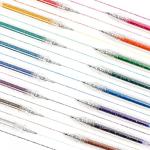 Grabie Glitter Gel Pens 18 Colors, Metallic Vibrant Sparkle Gel Pens for Coloring, Retractable Sparkle Glitter Pens for Adults,Colored Gel Pens for Adult Coloring Books and Drawing