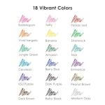 Grabie Glitter Gel Pens 18 Colors, Metallic Vibrant Sparkle Gel Pens for Coloring, Retractable Sparkle Glitter Pens for Adults,Colored Gel Pens for Adult Coloring Books and Drawing