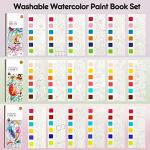 Watercolor Painting Coloring Books Arts & Crafts Kit, Pocket Watercolor Paint Bookmarks, Mess Free Paint with Water Set, Art Supplies Party Favors Exchange Birthday Gifts for Kids Stocking Stuffers