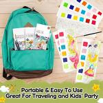 Watercolor Painting Coloring Books Arts & Crafts Kit, Pocket Watercolor Paint Bookmarks, Mess Free Paint with Water Set, Art Supplies Party Favors Exchange Birthday Gifts for Kids Stocking Stuffers
