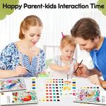 Watercolor Painting Coloring Books Arts & Crafts Kit, Pocket Watercolor Paint Bookmarks, Mess Free Paint with Water Set, Art Supplies Party Favors Exchange Birthday Gifts for Kids Stocking Stuffers