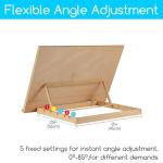 MEEDEN Extra Large(20"x 30") Wooden Tabletop Easel for Painting, 5-Position Adjustable Drawing & Sketching Board, Portable Beechwood Desktop Art Easel Stand for Adults, Artists, Beginners & Student