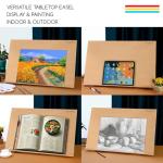 MEEDEN Extra Large(20"x 30") Wooden Tabletop Easel for Painting, 5-Position Adjustable Drawing & Sketching Board, Portable Beechwood Desktop Art Easel Stand for Adults, Artists, Beginners & Student