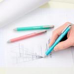 STAEDTLER Vinyl Eraser Holder (3-Pack): Retractable Erasers for Pencils, Soft Vinyl, Latex-Free, Clean Edges, No Smudges, Pastel Colors