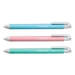STAEDTLER Vinyl Eraser Holder (3-Pack): Retractable Erasers for Pencils, Soft Vinyl, Latex-Free, Clean Edges, No Smudges, Pastel Colors