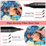Soucolor 61 Colors Pastel Alcohol Based Markers Set | Professional Dual Tip Art Markers with Brush & Chisel Tips | Includes 1 Blender & Carry Case | For Artists, Adults Coloring, Drawing, Illustration