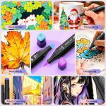 Soucolor 61 Colors Pastel Alcohol Based Markers Set | Professional Dual Tip Art Markers with Brush & Chisel Tips | Includes 1 Blender & Carry Case | For Artists, Adults Coloring, Drawing, Illustration