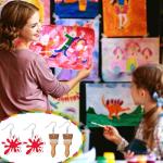 Hinly 16 Pairs Christmas Art Earrings for Women Big Acrylic Dangle Drop Earrings Personality Artist Paint Palette Paint Brush Jewelry Colorful Artist Painter Art Teacher Christmas Gifts